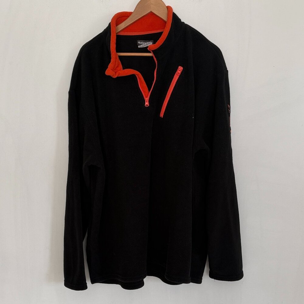 Atlas for men Men Black 1/4 Zip Long Sleeve Fleece Pullover Sweatshirt Size 3X